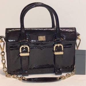 Alberta Ferretti Chocolate Patent Leather Bag